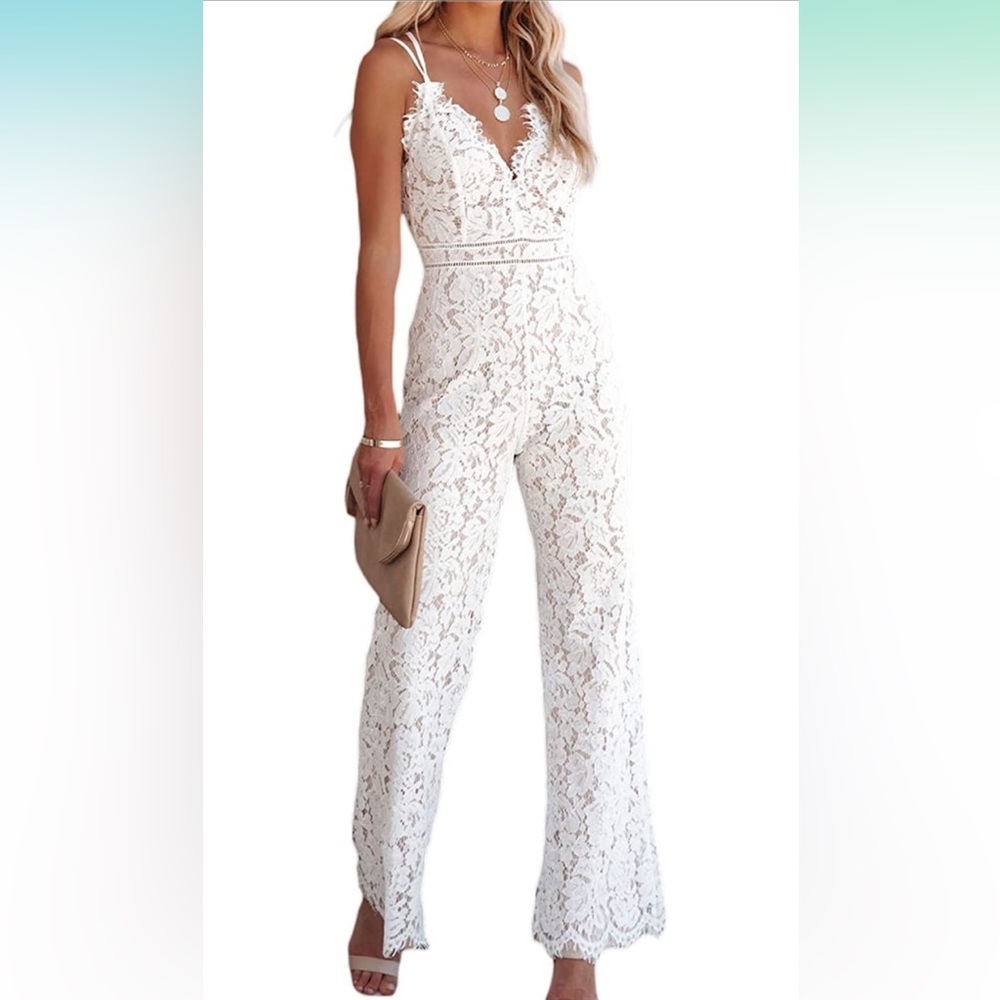 White Lace Jumpsuit